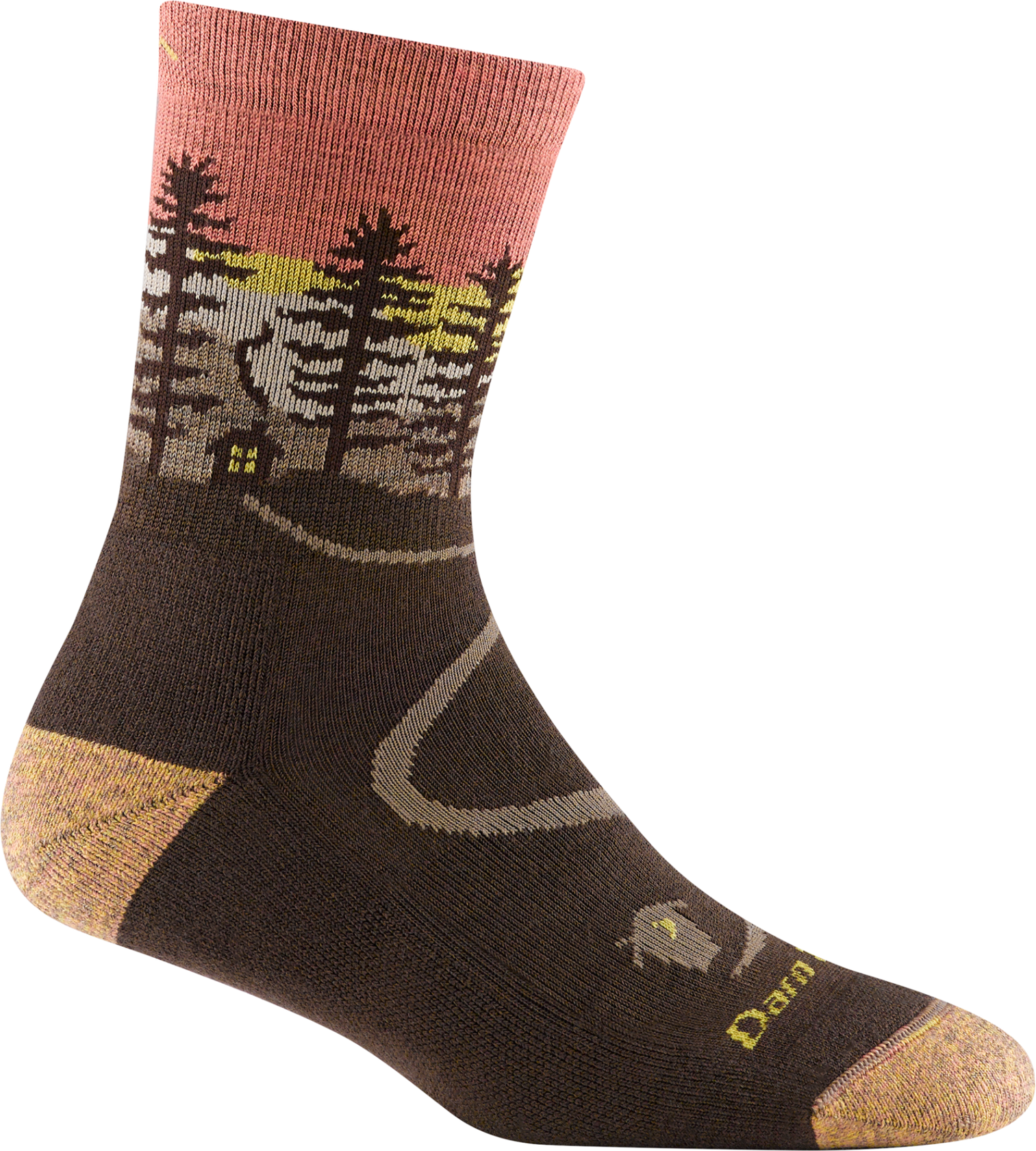 Darn Tough Northwoods Micro Crew Midweight with Cushion Merino Womens Earth