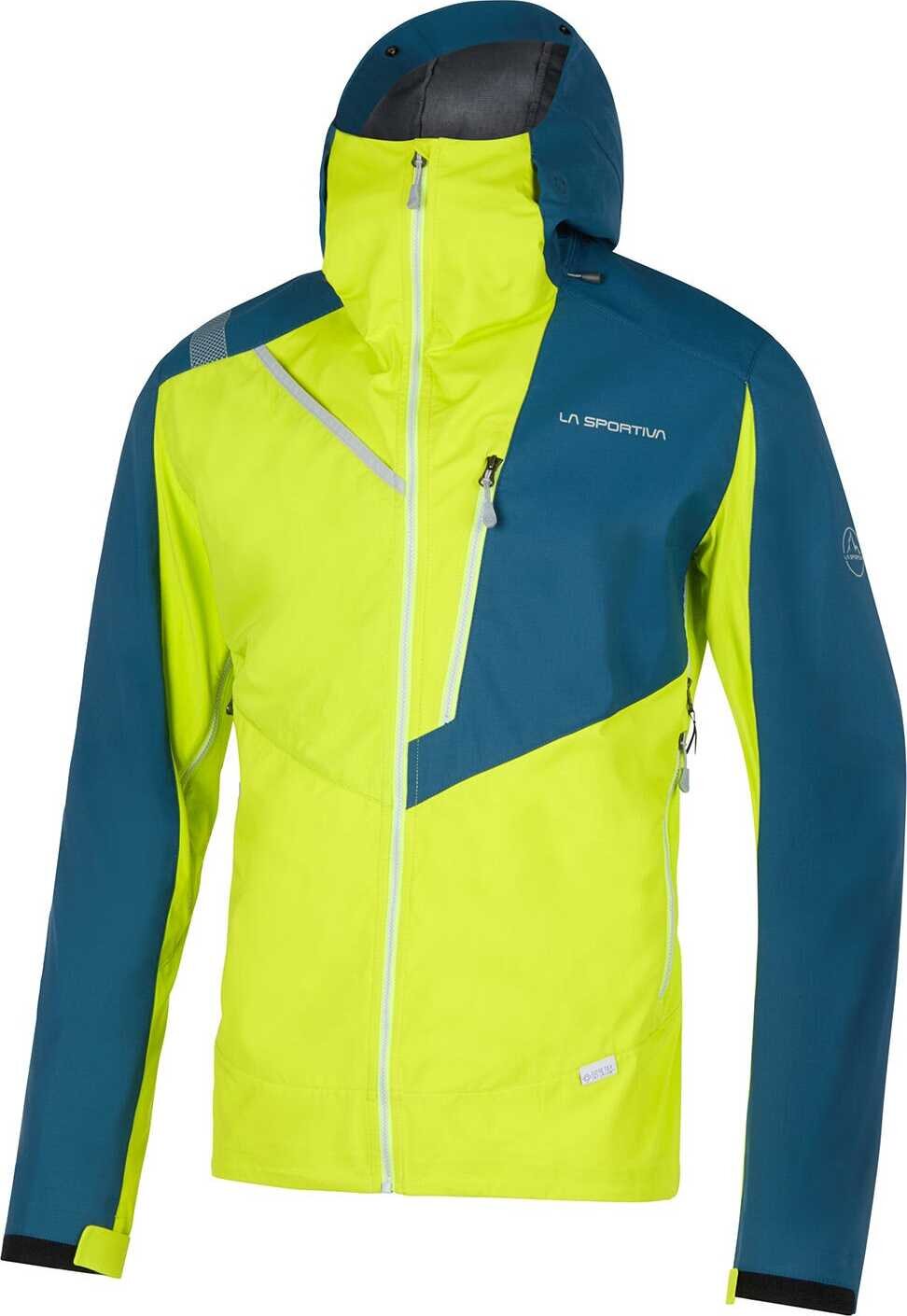 La Sportiva Alpine Guide Windstopper Jacket Mens Lime Punch/Storm Blue
