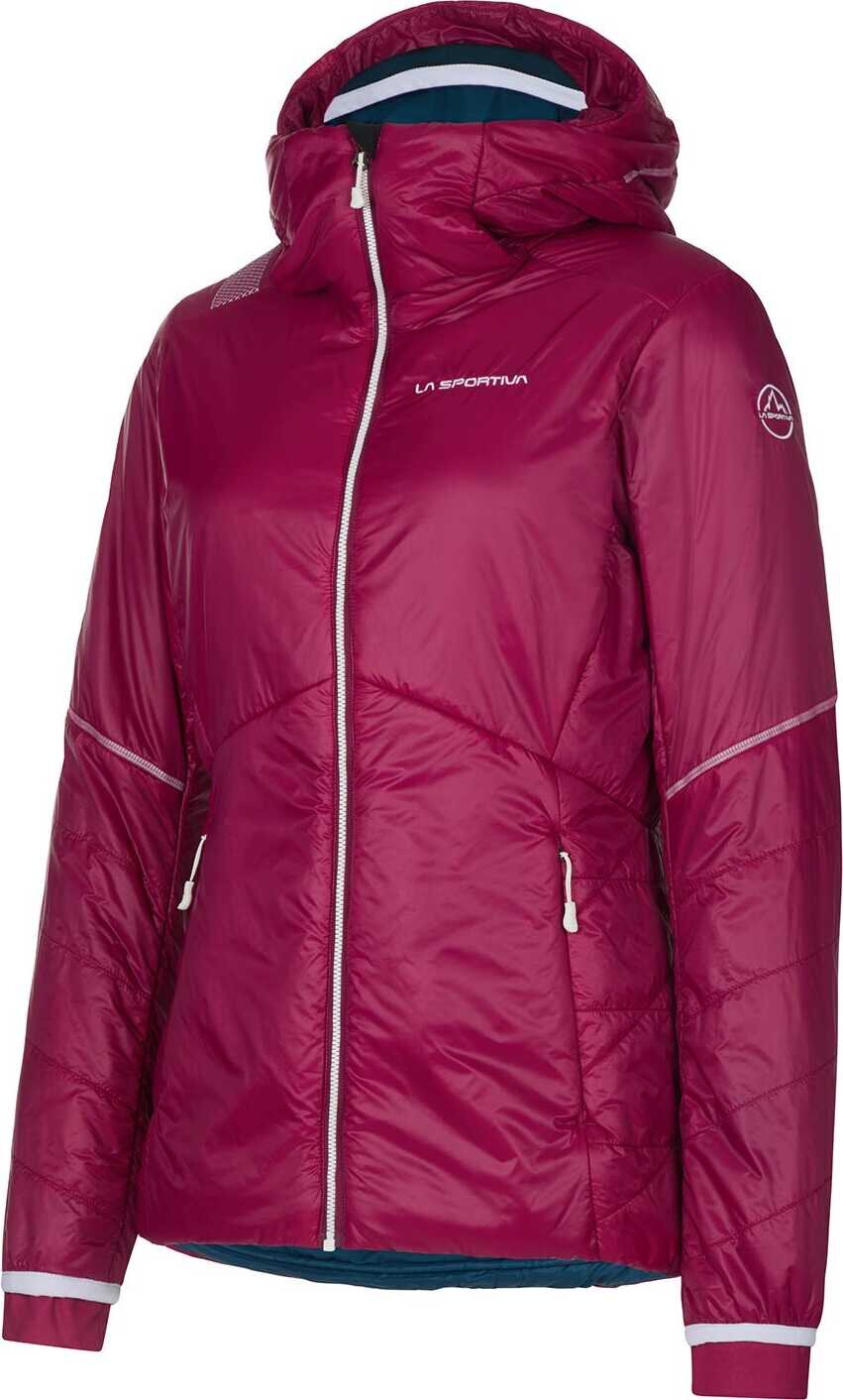 La Sportiva Alpine Guide Primaloft Hoody Womens Red Plum/White