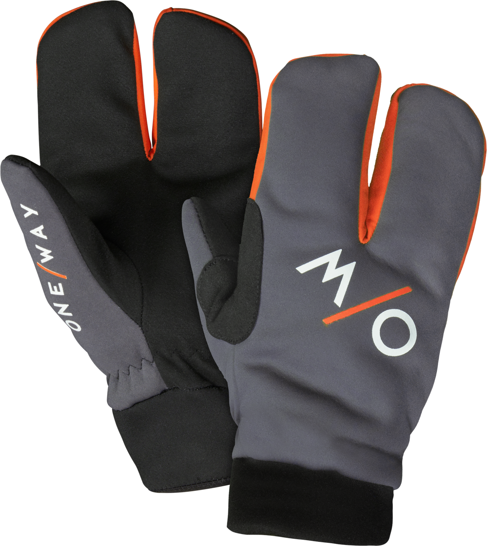 One Way XC Glove Lobster Asphalt Grey / Flame Orange