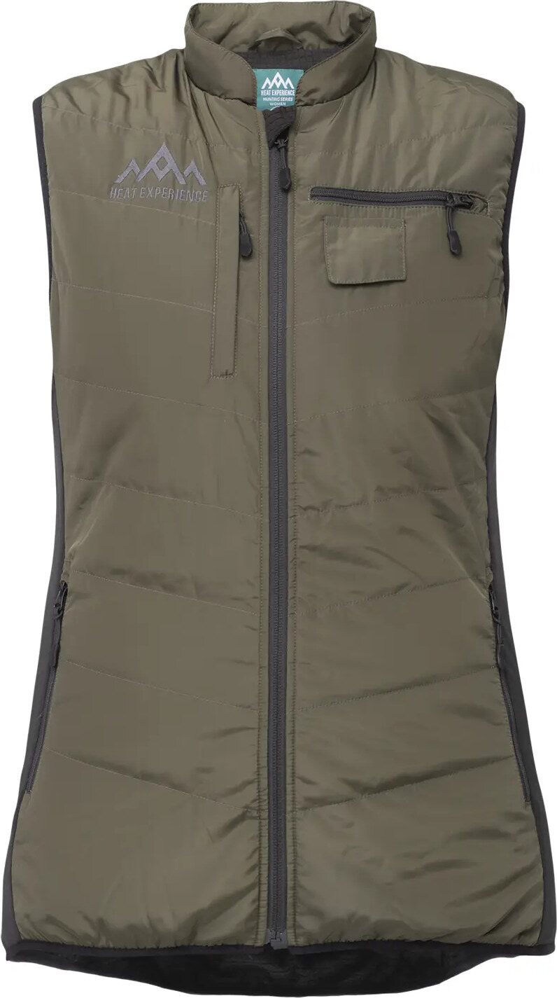 Heat Experience Heated Hunting Vest Womens Green / Black