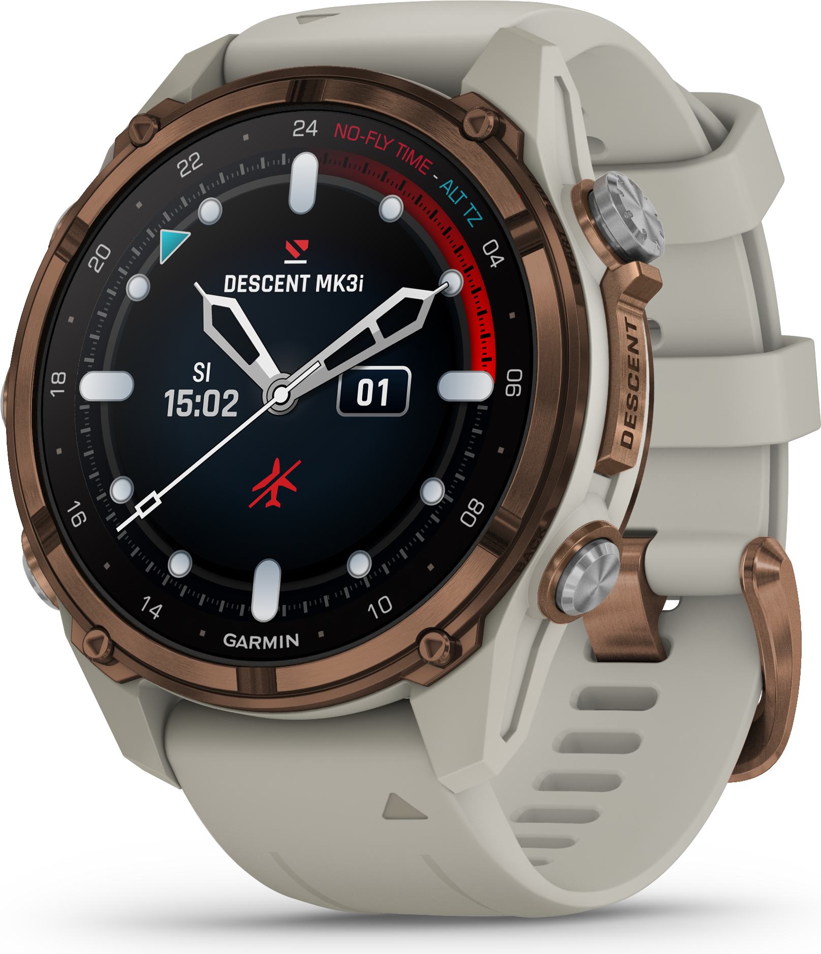 Garmin Descent Mk3i - 43 mm SKF12 PVD Ti/French Gray