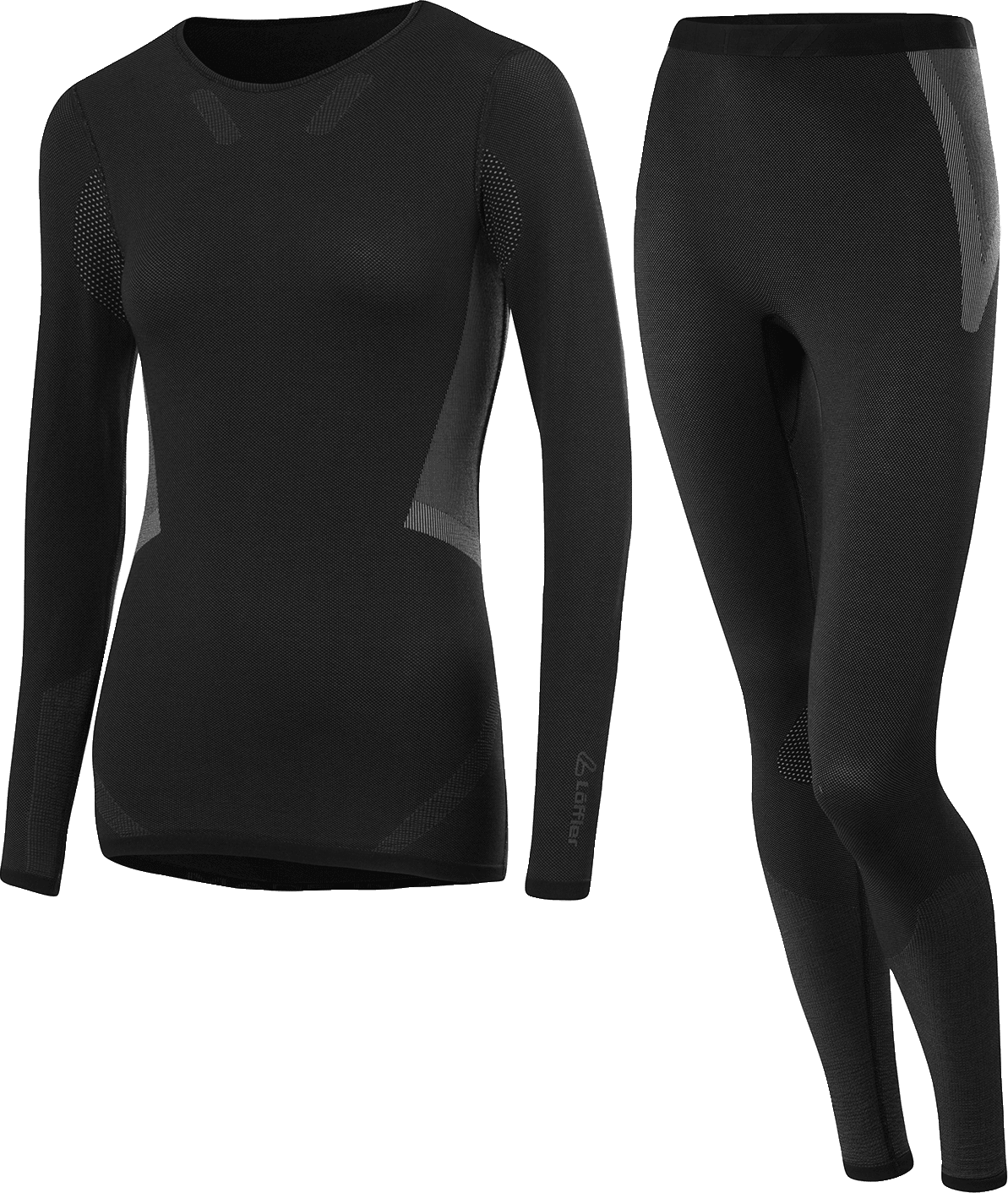 Löffler Set Long Transtex Warm Hybrid Women Black