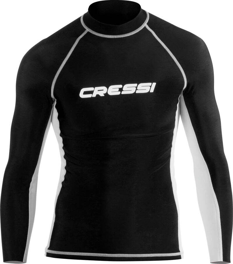 Cressi Rashguard Long Sleeves Mens Black / White