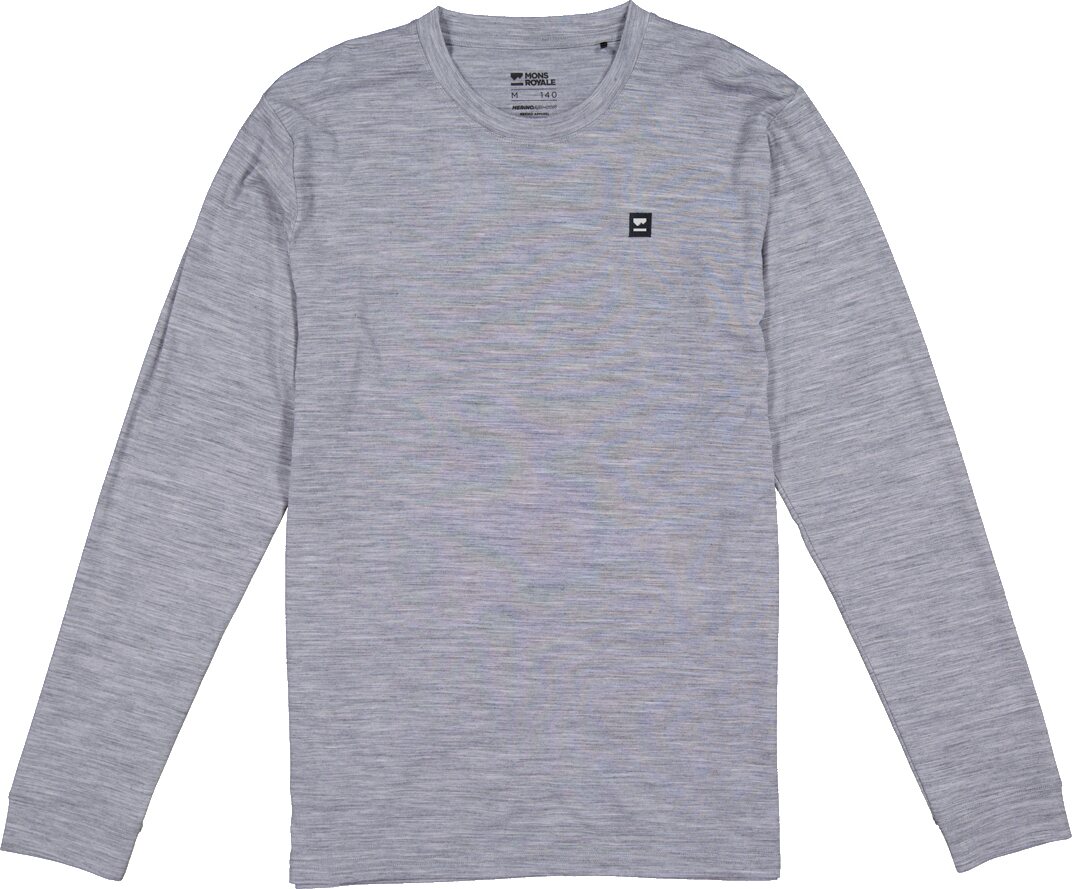 Mons Royale Icon Merino Air-Con LS Mens Grey Heather