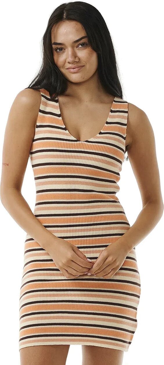 Rip Curl Block Party Knit Mini Dress Womens Peach