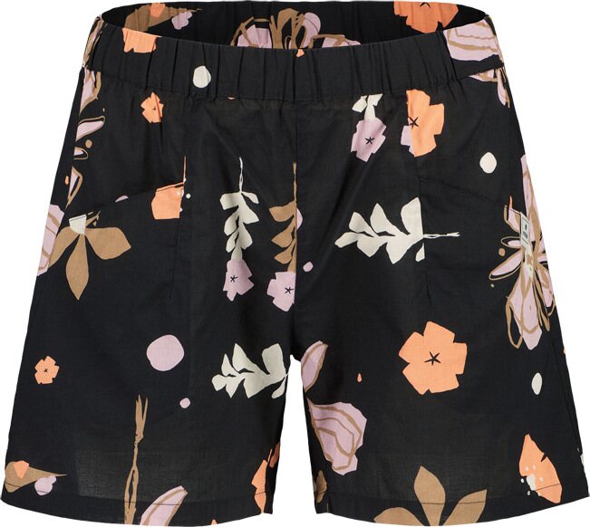Maloja BergiselM. Organic Cotton Shorts Womens Deep Black Flora
