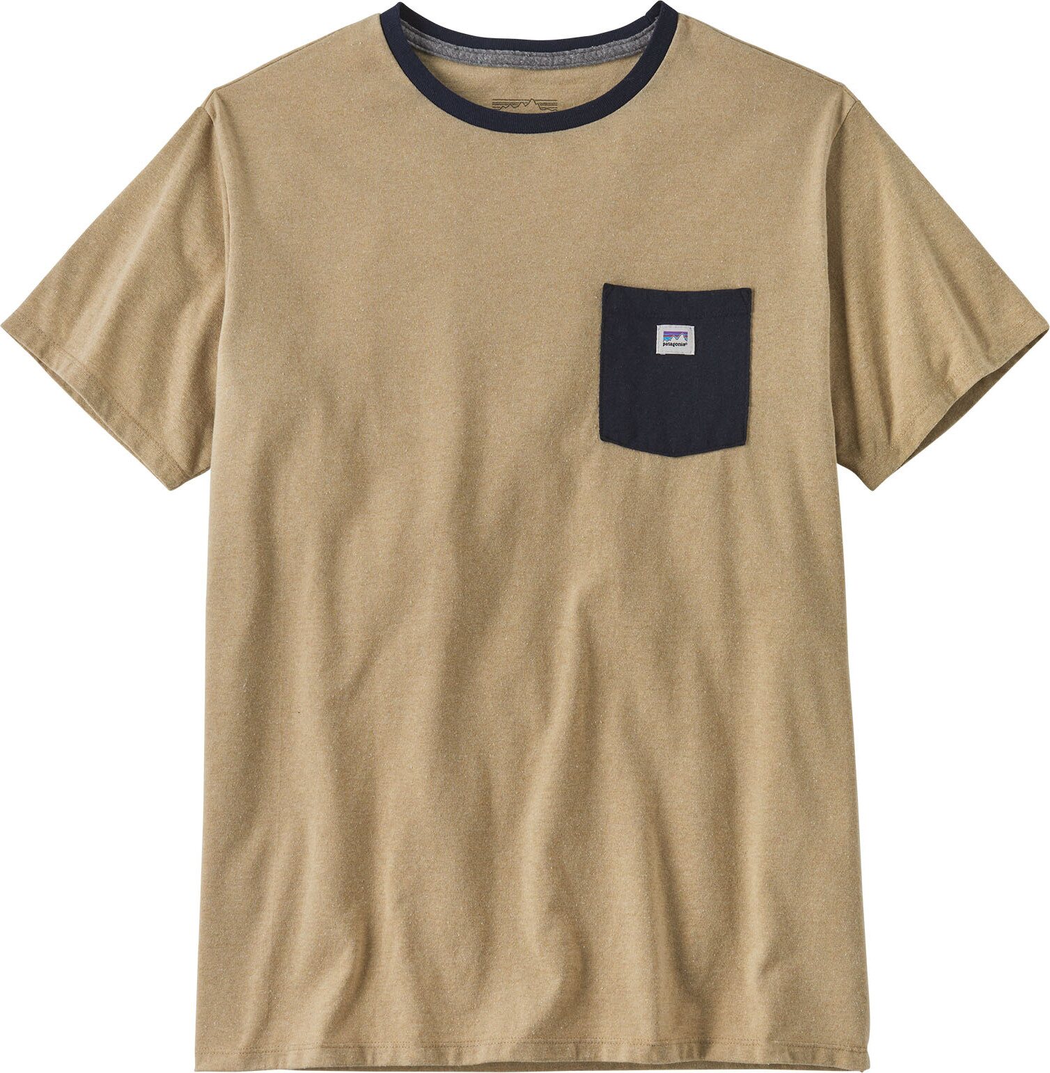 Patagonia Shop Sticker Pocket Responsibili-Tee Unisex Nautilus Tan