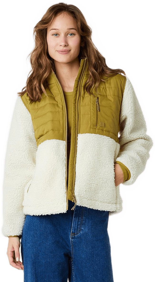 Rip Curl Anti Series Anoeta Fleece Zip Through Womens Khaki