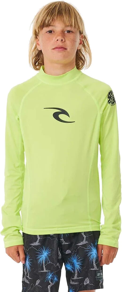 Rip Curl Brand Wave UPF Long Sleeve Boy Lime
