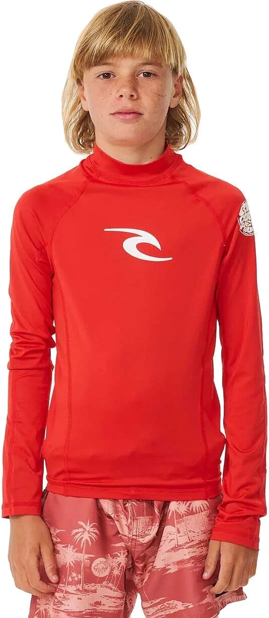 Rip Curl Brand Wave UPF Long Sleeve Boy Red