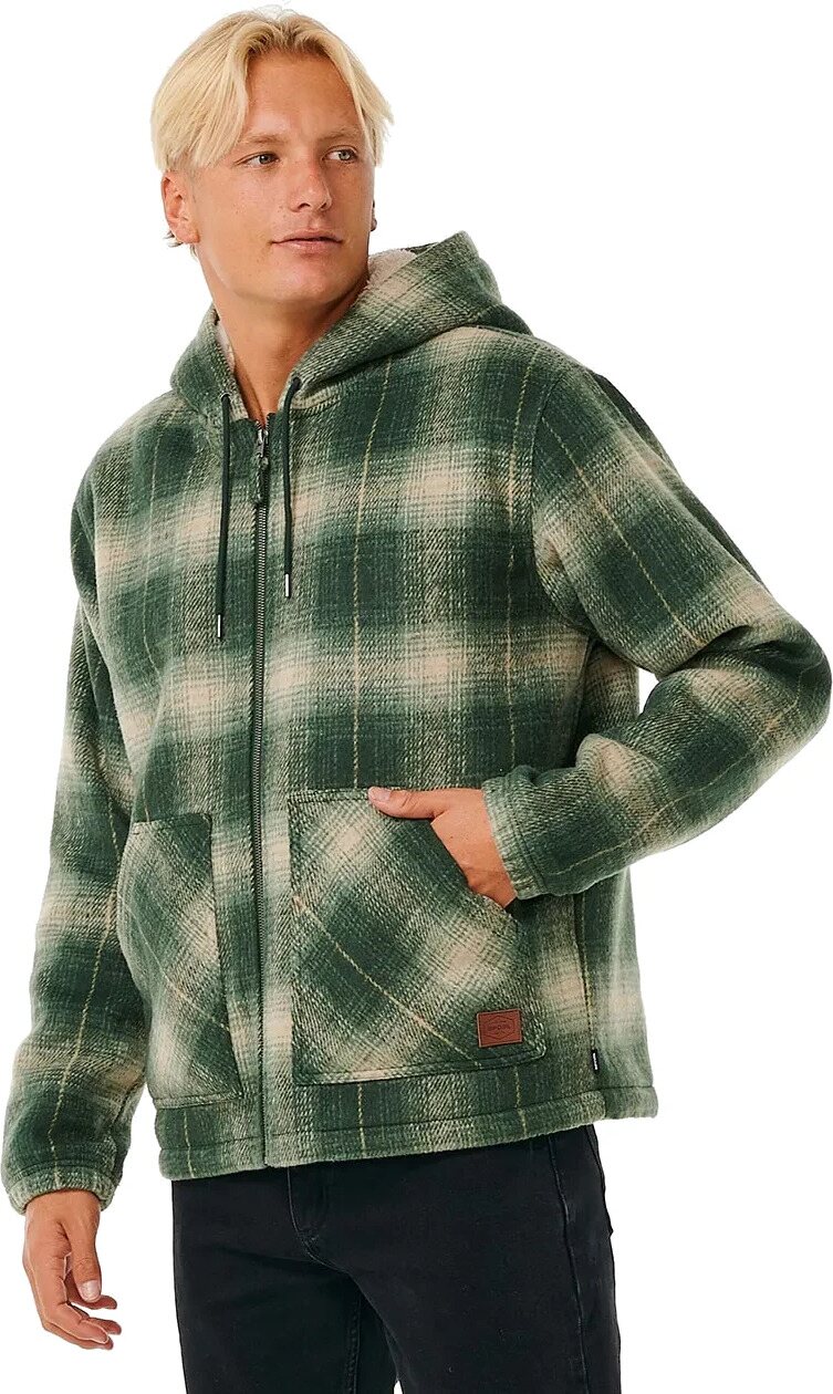 Rip Curl Classic Surf Check Jacket Mens Dark Olive