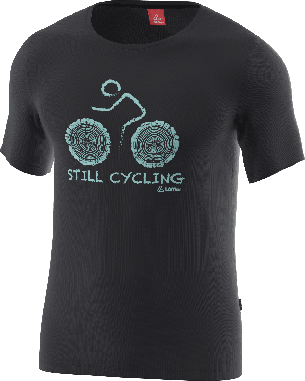 Löffler Printshirt CYC Merino Tencel Mens Black