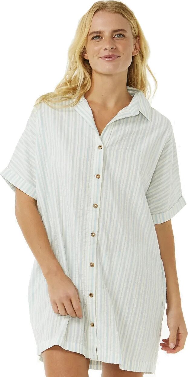 Rip Curl Follow The Sun Shirt Dress Womens Blue / White