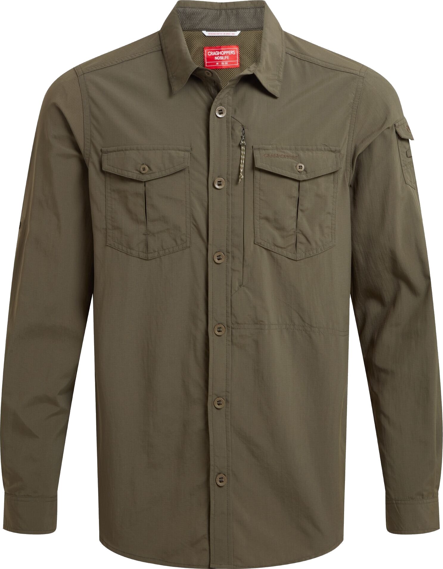 Craghoppers NosiLife Adventure Long Sleeved Shirt III Mens Woodland Green