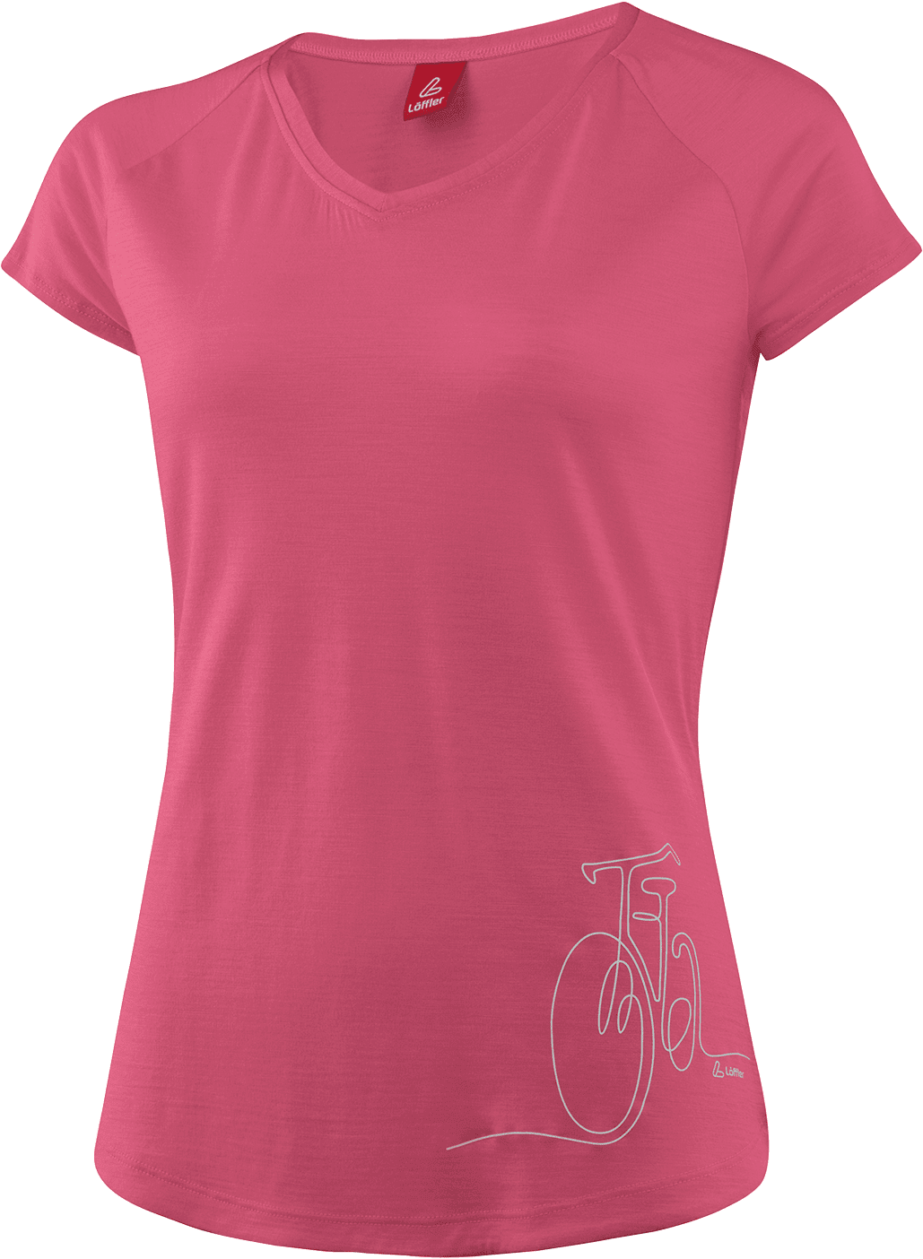 Löffler Printshirt Bicycle Merino-Tencel Womens Malaga