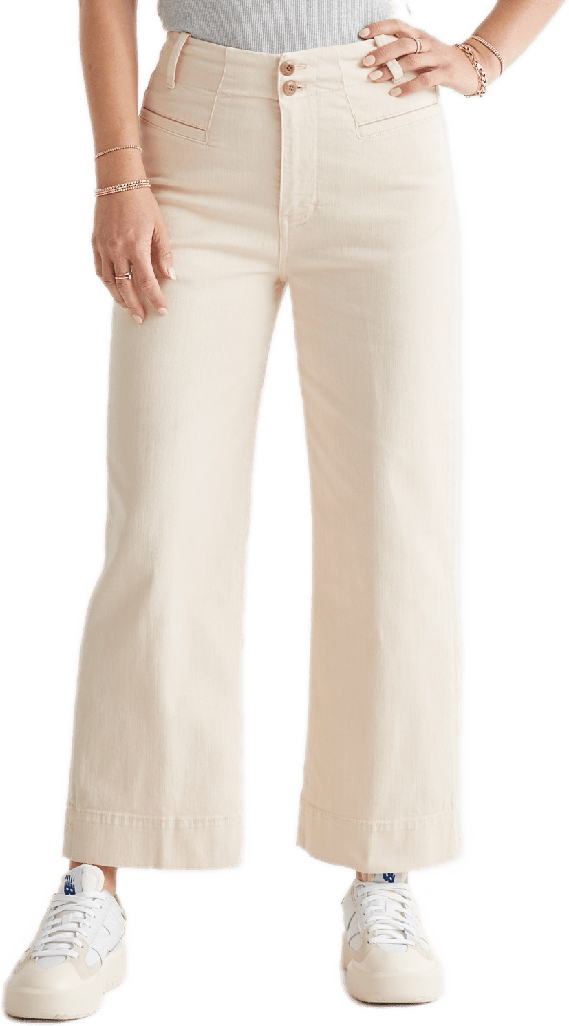 Duer LuxTwill High Rise Trouser Womens Ecru