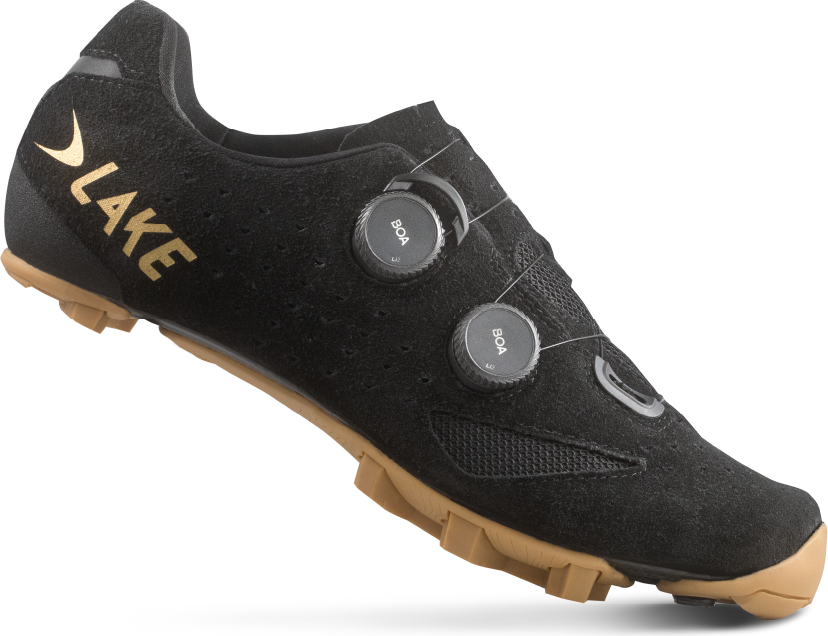 Lake MX 238 Wide Gravel Black / Gold
