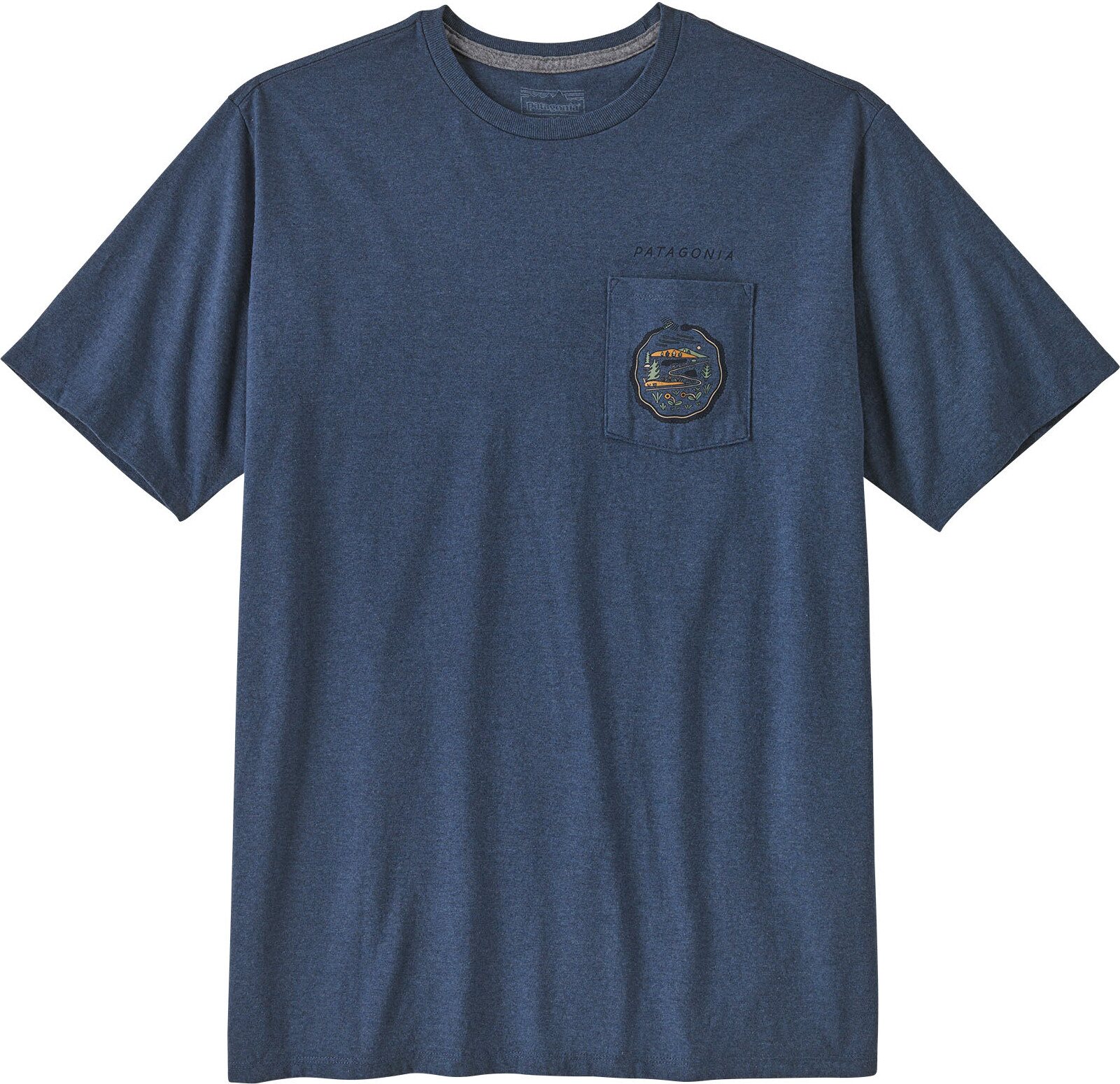 Patagonia Commontrail Pocket Responsibili-Tee Mens Utility Blue
