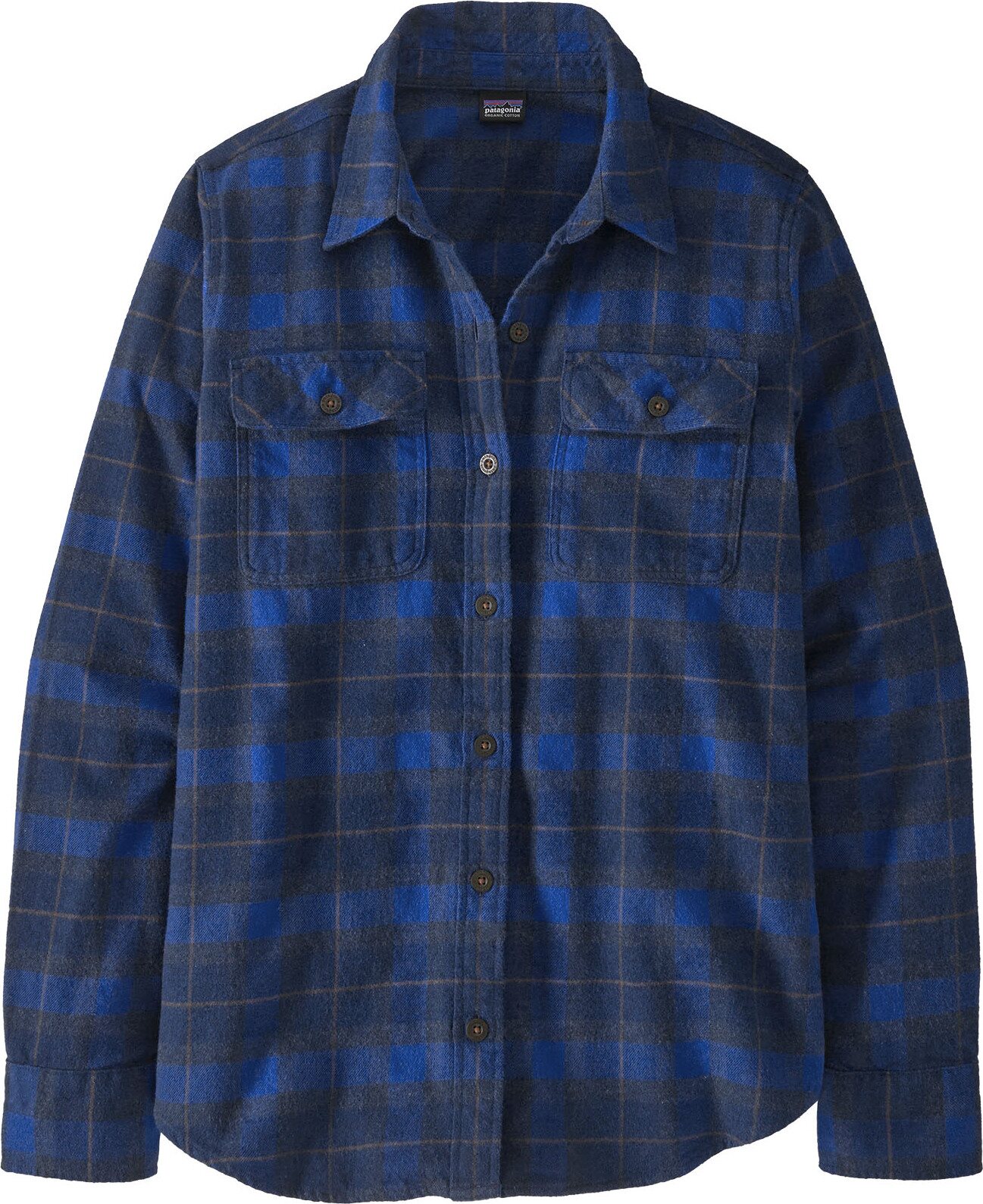 Patagonia Long-Sleeved Organic Cotton MW Fjord Flannel Shirt Womens Vista: New Navy