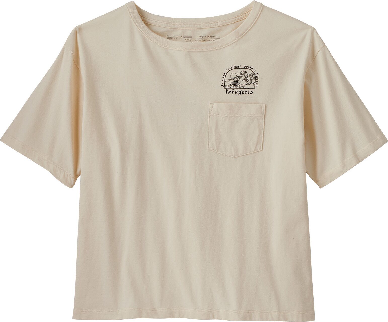 Patagonia Lost And Found Organic Easy Cut Pocket Tee Womens Undyed Natural