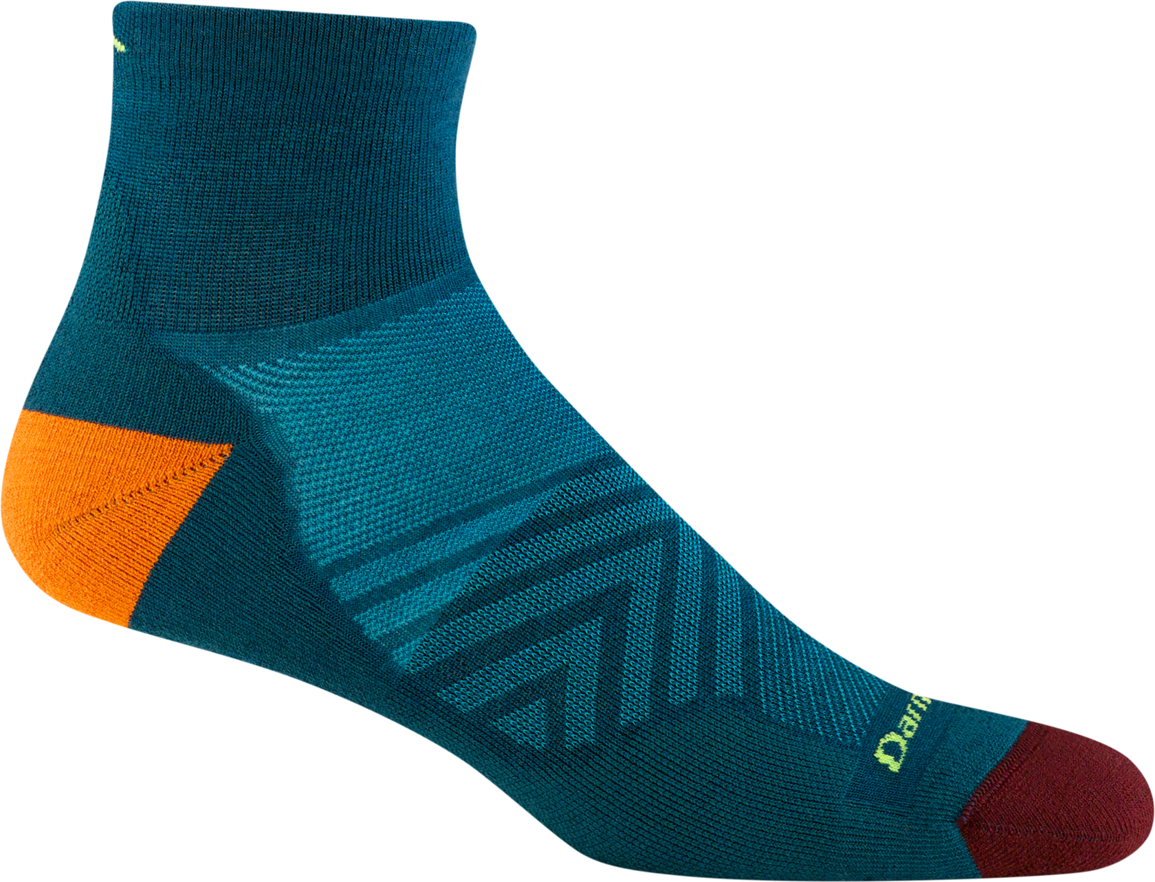 Darn Tough Run 1/4 Sock Ultra Lightweight with Cushion Mens Dark Teal