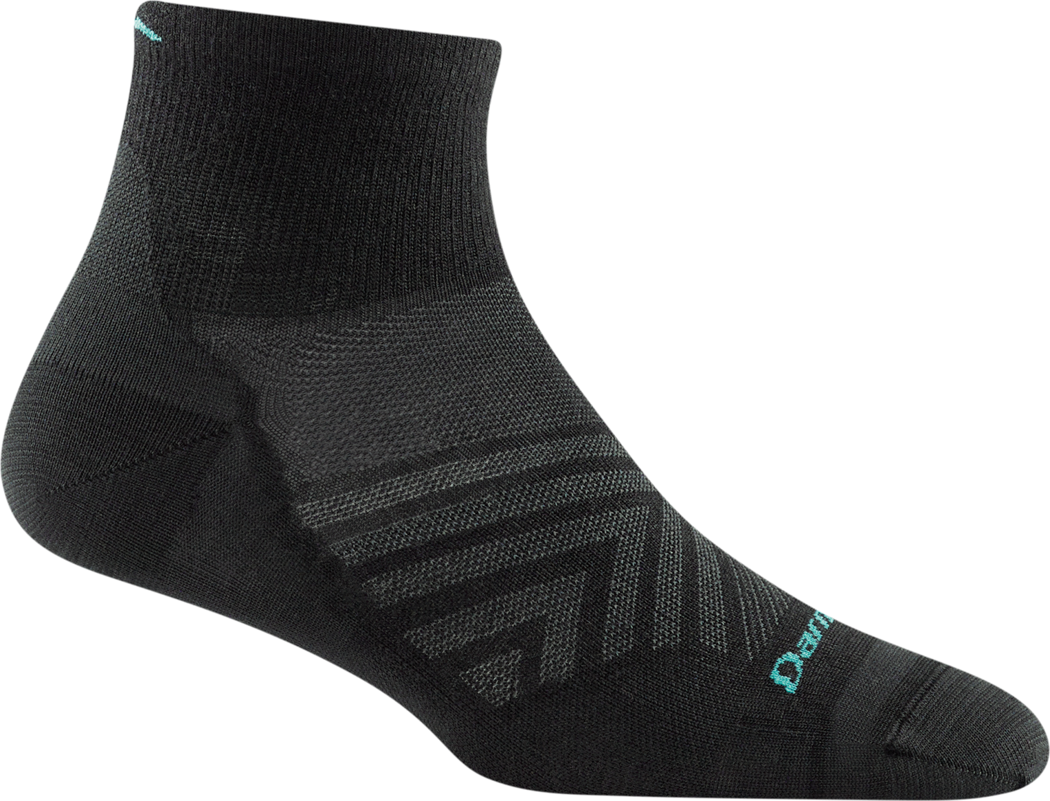 Darn Tough Run 1/4 Sock Ultra Lightweight Womens Black
