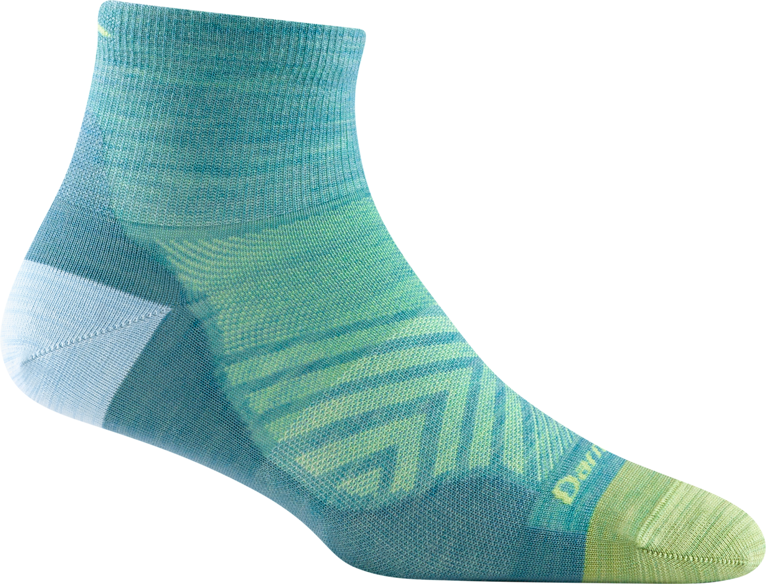 Darn Tough Run 1/4 Sock Ultra Lightweight Womens Aqua