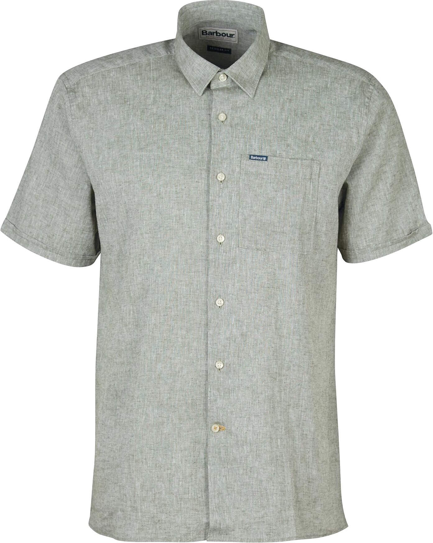 Barbour Nelson Short Sleeve Summer Shirt Bleached Olive