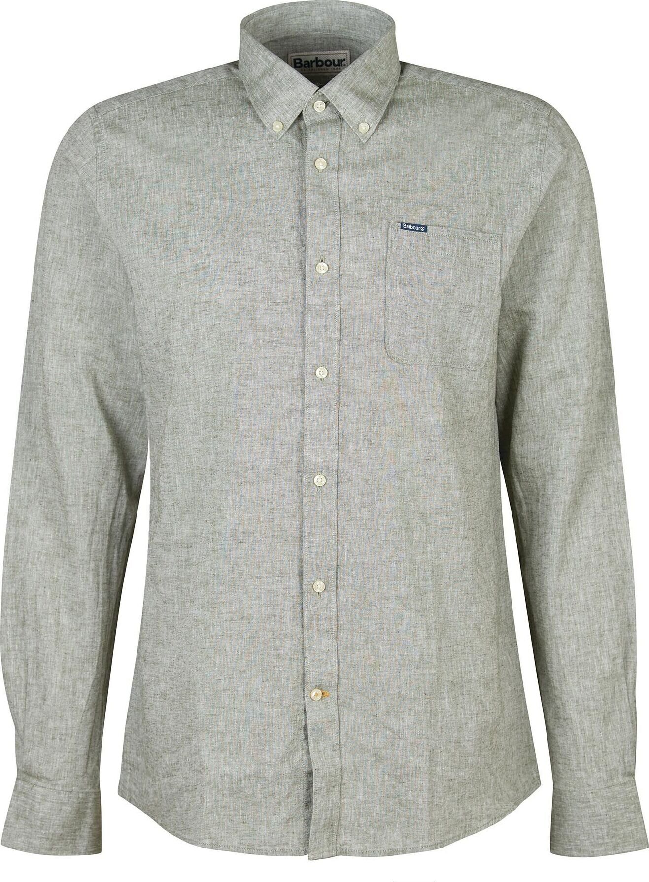 Barbour Nelson Tailored Shirt Mens Bleached Olive