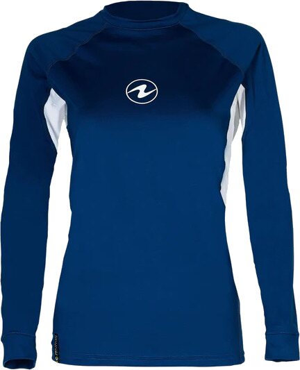 AquaLung Rashguard Loose Fit LS Womens Navy / White