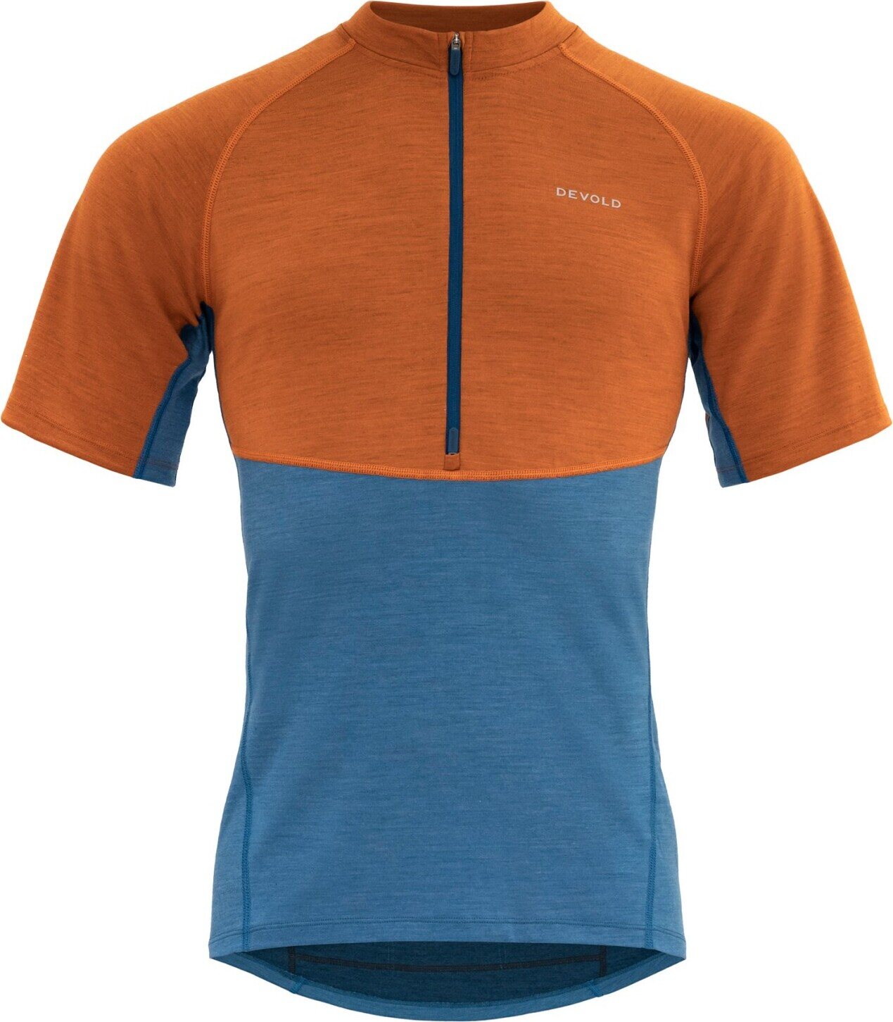 Devold Standal Tee Zip Neck Mens Blue