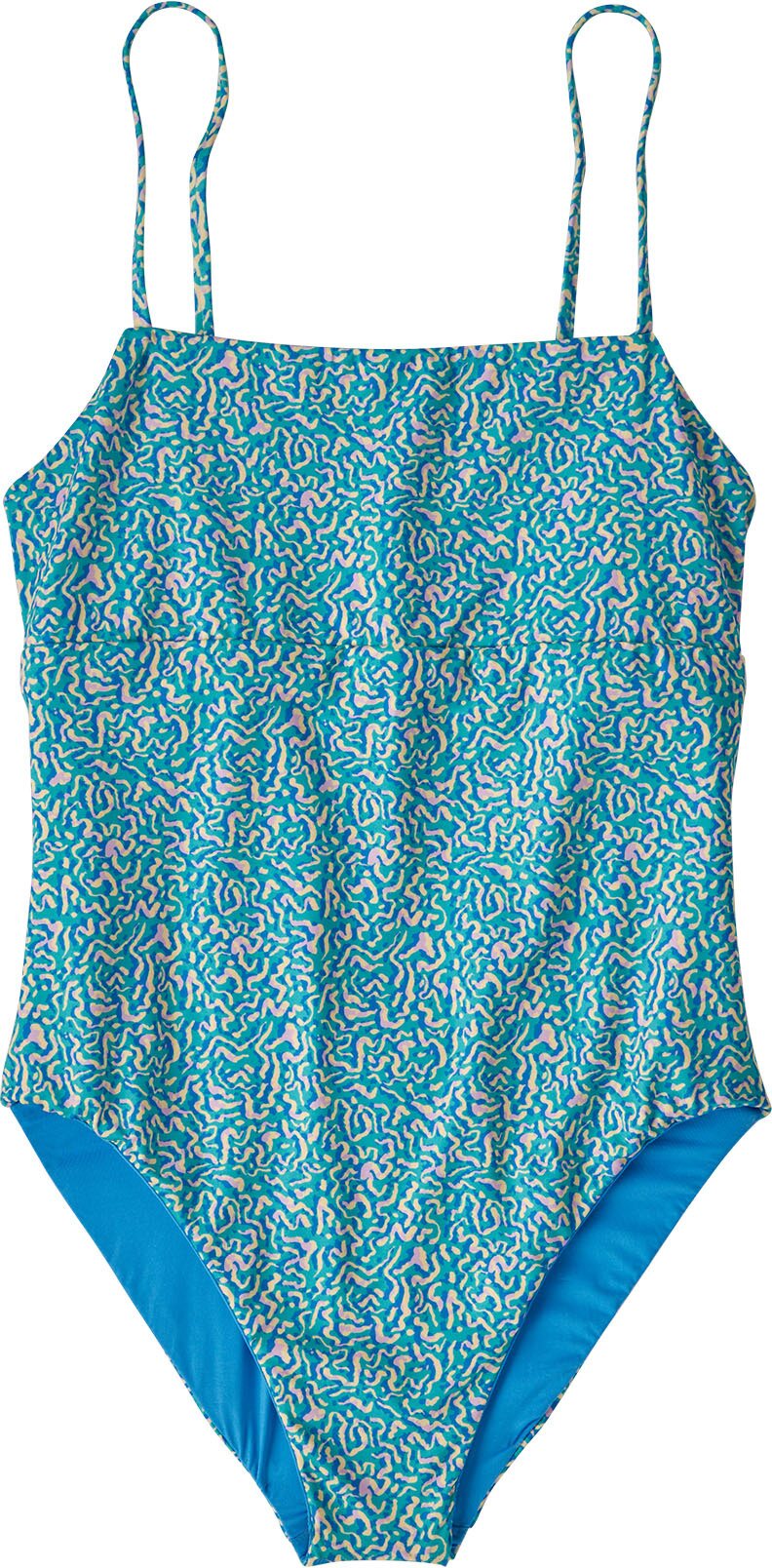 Patagonia Reversible Sunrise Slider 1pc Swimsuit Womens Sea Texture: Subtidal Blue