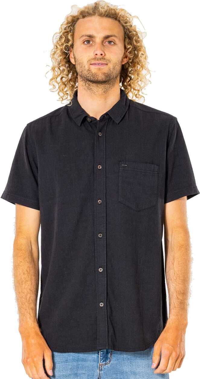 Rip Curl Washed SS Shirt Mens Washed Black