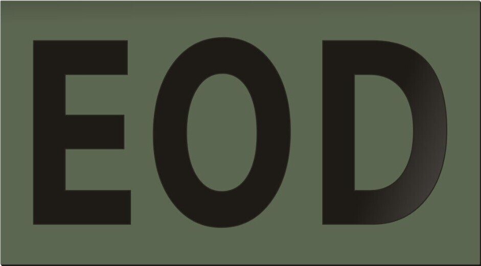 InfraredID EOD callsign 5x9cm OD Green