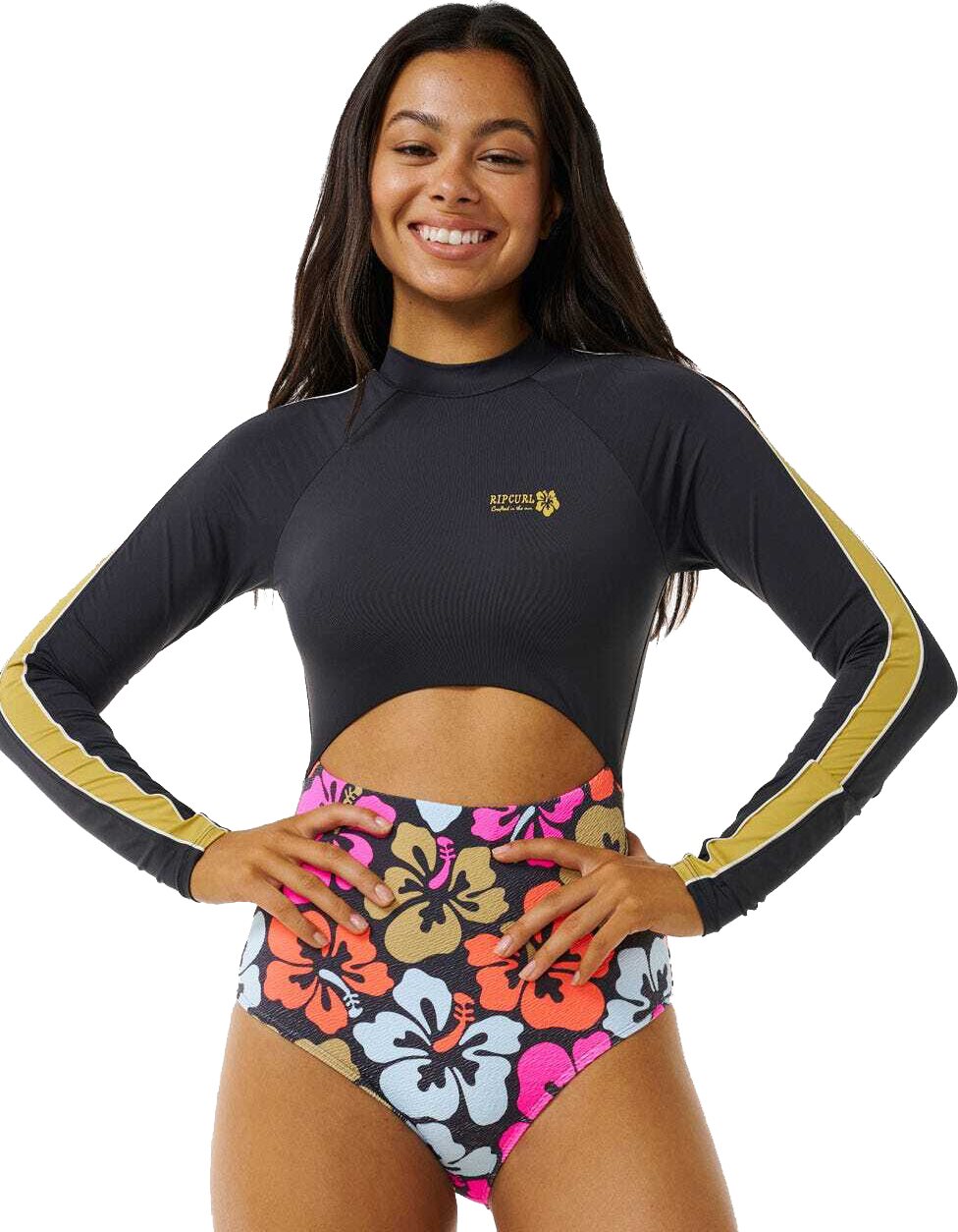 Rip Curl Hibiscus Heat Plice Surf Suit Womens Multicolor