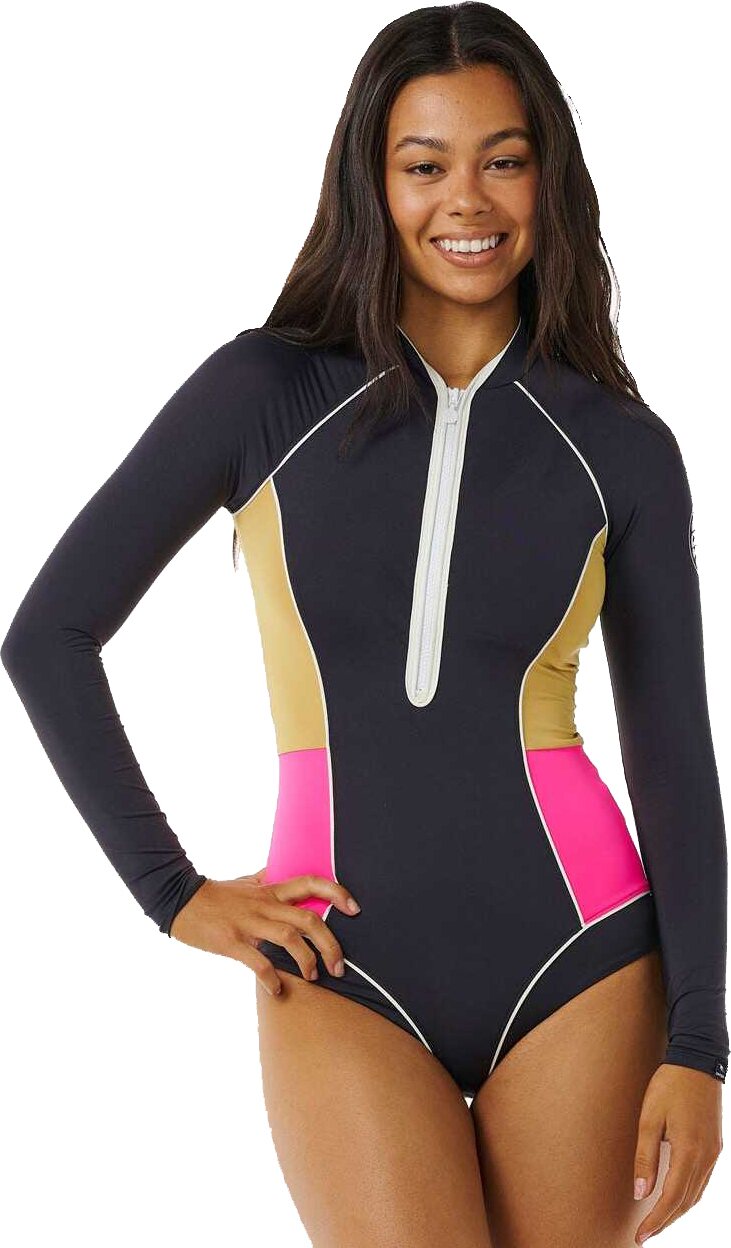 Rip Curl Hibiscus Heat Splice UPF Ssuit Womens Washed Black