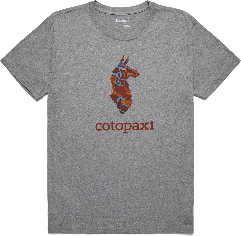 Cotopaxi Altitude Llama Organic T-Shirt Mens Heather Grey