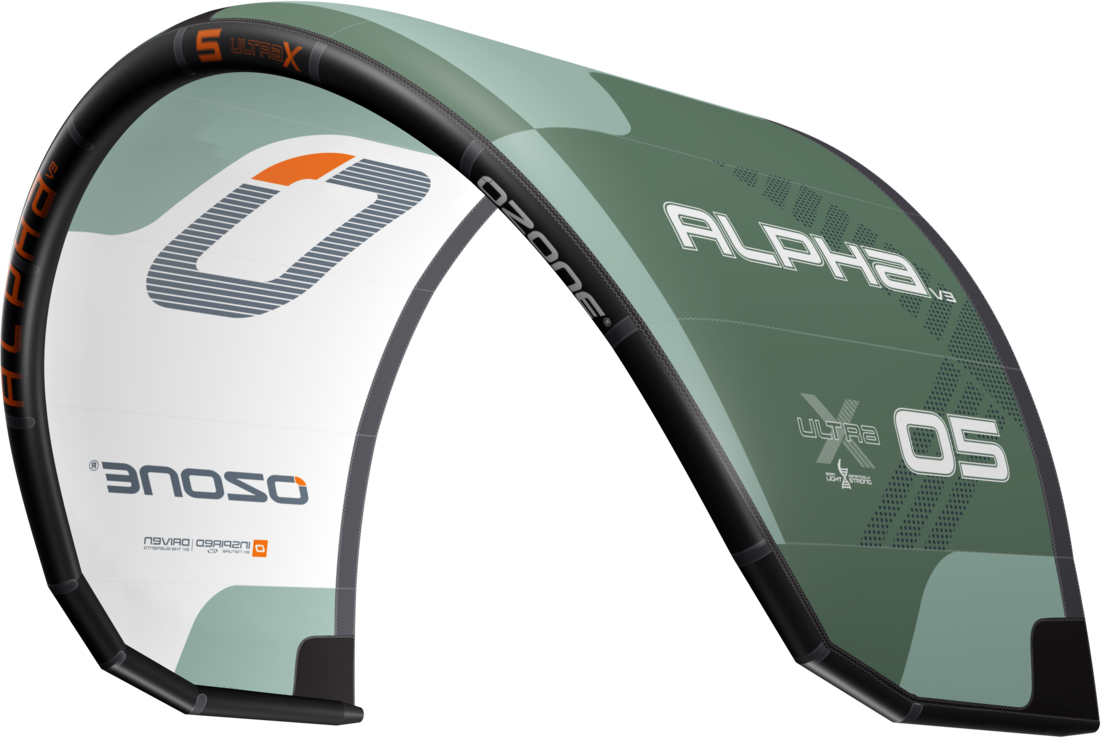 Ozone Alpha V3 Ultra-X Kite Only 6 m² Olive Green/Sage Green/White