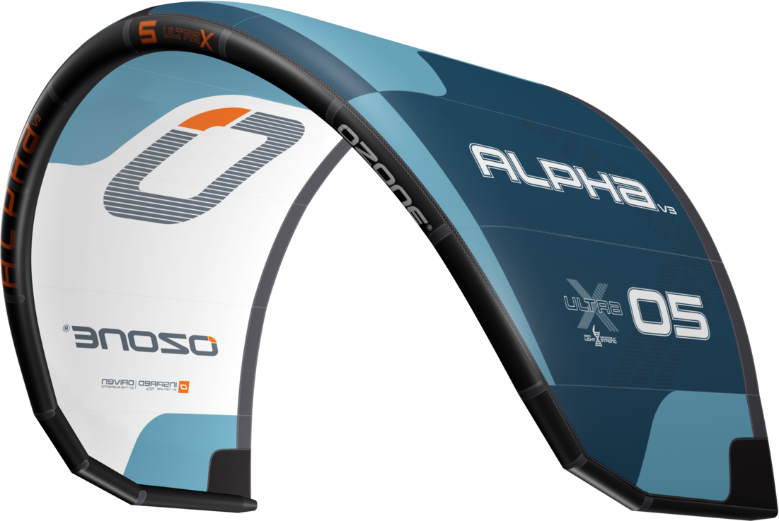 Ozone Alpha V3 Ultra-X Kite Only 10 m² Slate Blue/Sky Blue/White