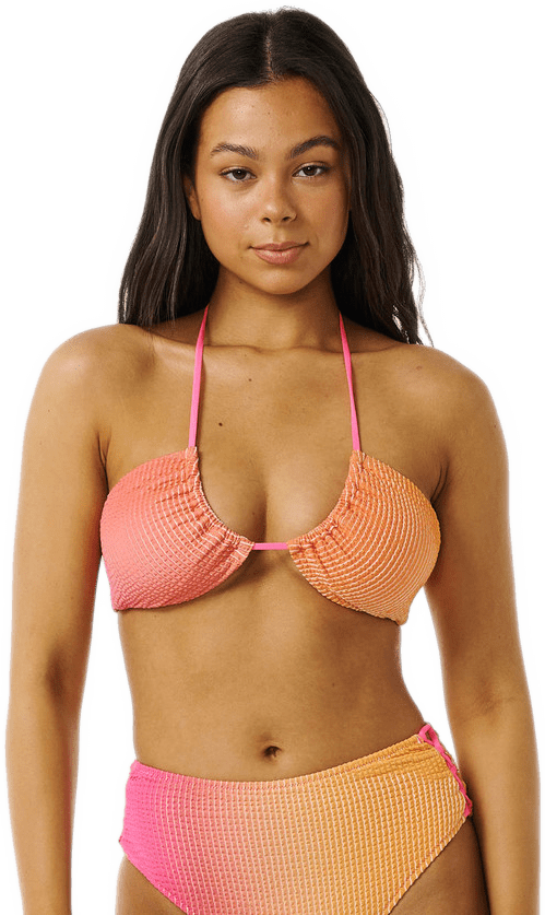 Rip Curl Sunrise Bandeau Bikini Top Womens Pink / Orange