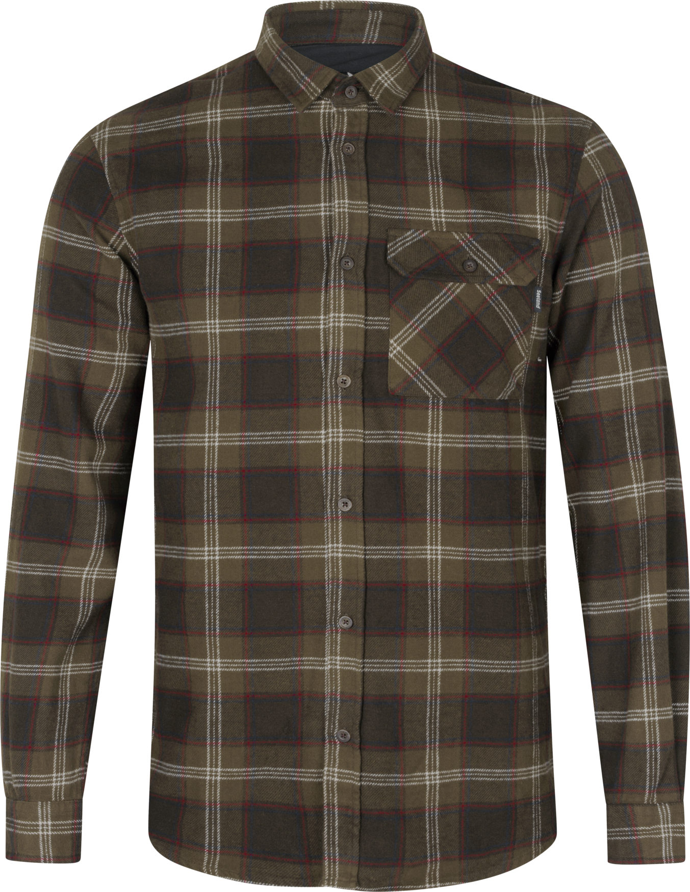 Seeland Glen Flannel Shirt Mens Pine Green Check