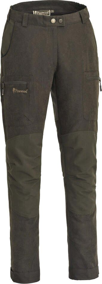 Pinewood Furudal Caribou Hunt Trousers Womens Suede Brown / Dark Olive
