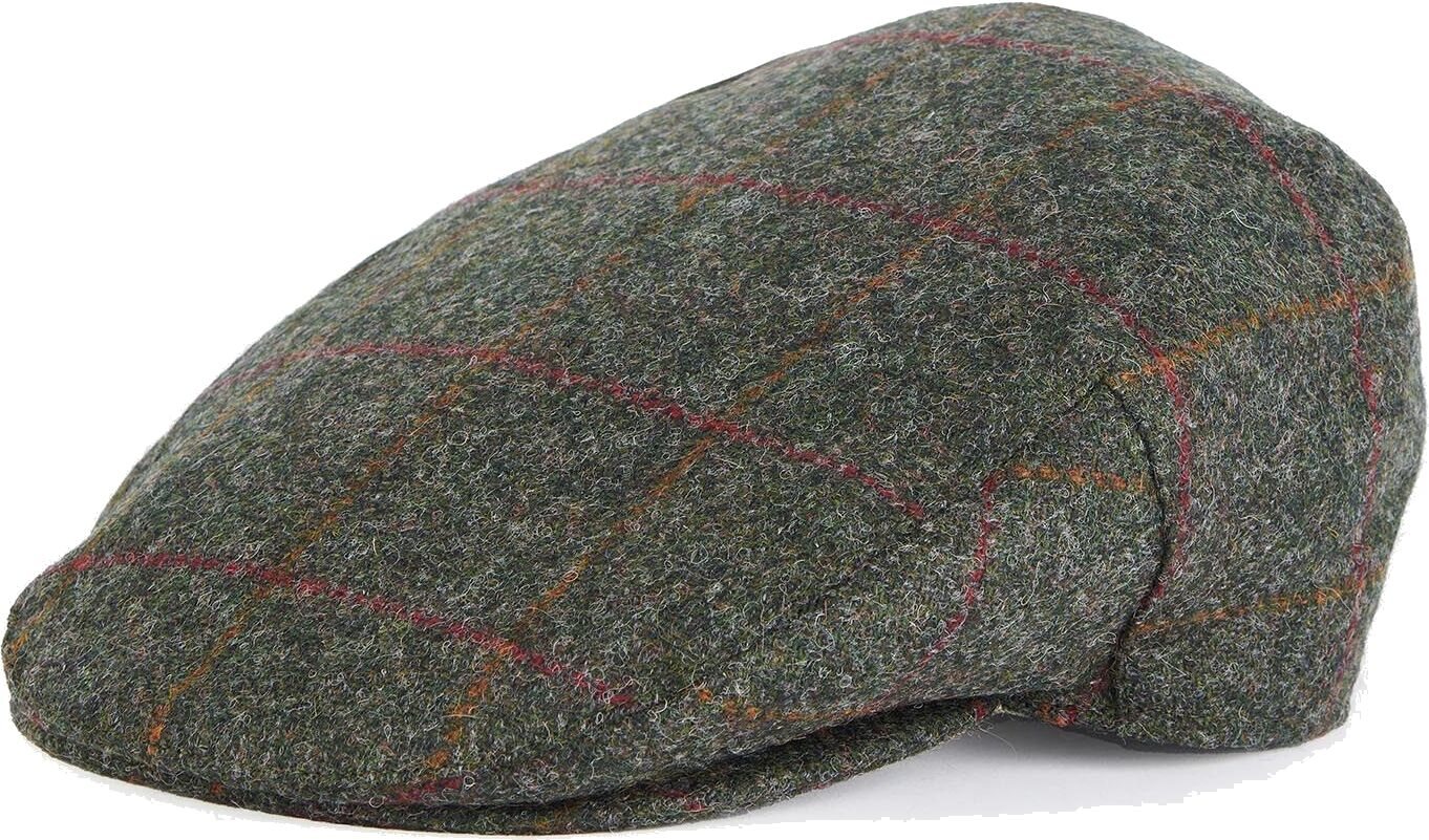 Barbour Crieff Cap Olive/Red Overcheck