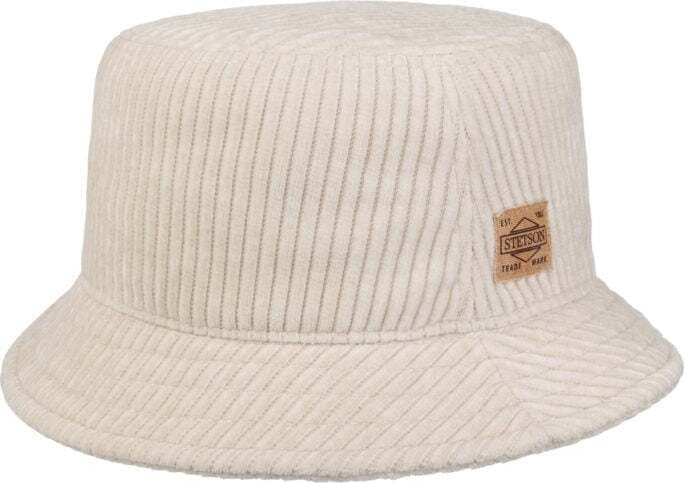 Stetson Bucket Corduroy Jersey Wool White