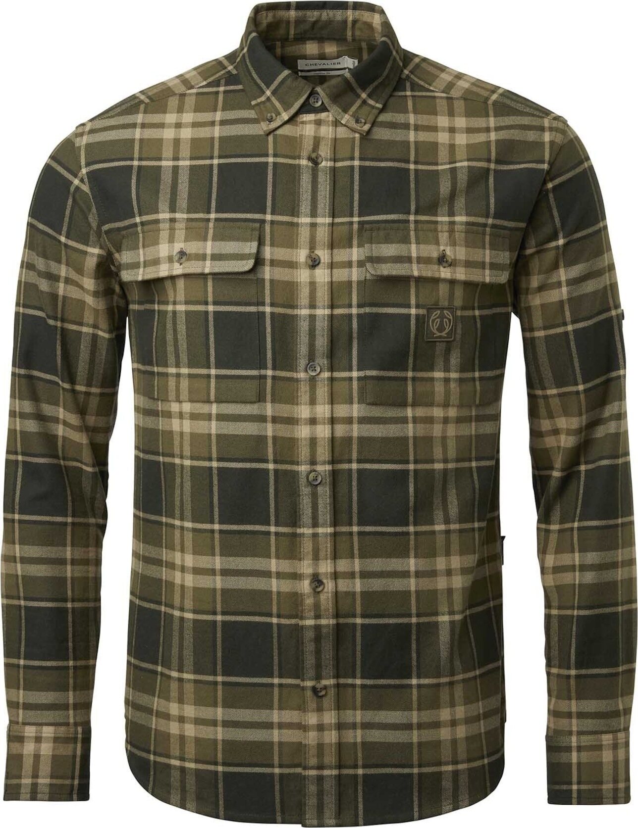 Chevalier Heron Flannel Shirt Mens Evergreen Checked