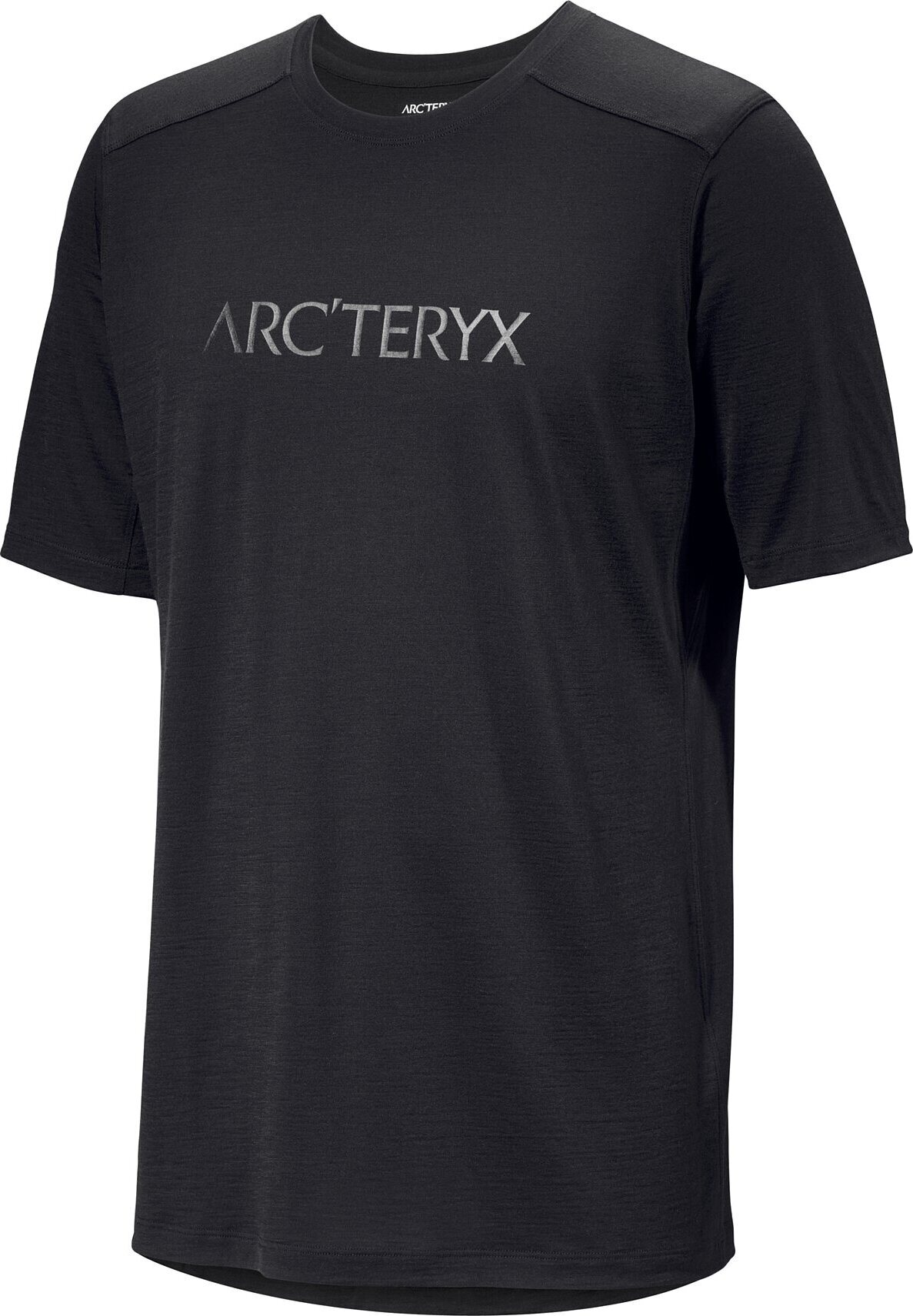 Arc'teryx Ionia Merino Wool Arc'word Logo Short Sleeve Mens Black