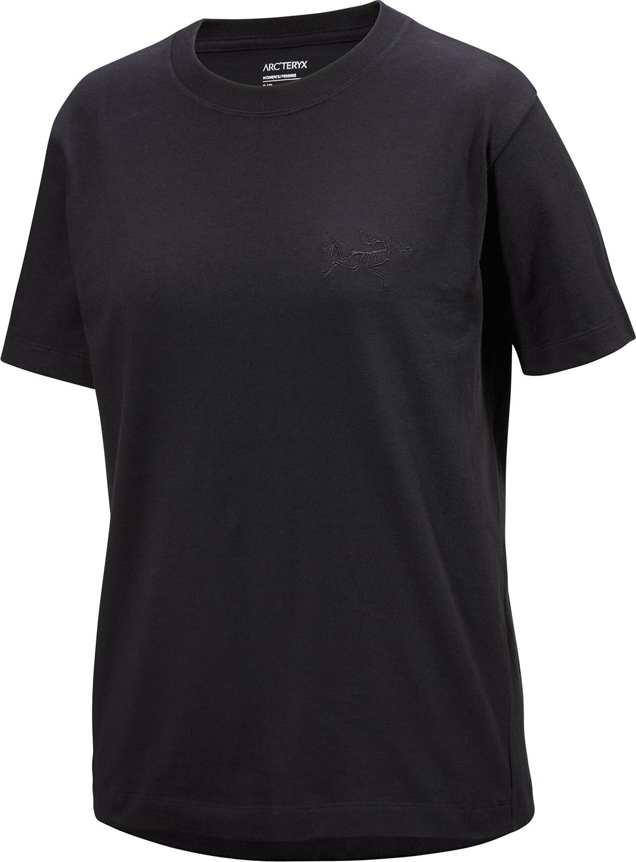 Arc'teryx Kragg Cotton Little Bird Crew Short Sleeve Womens Black / Black
