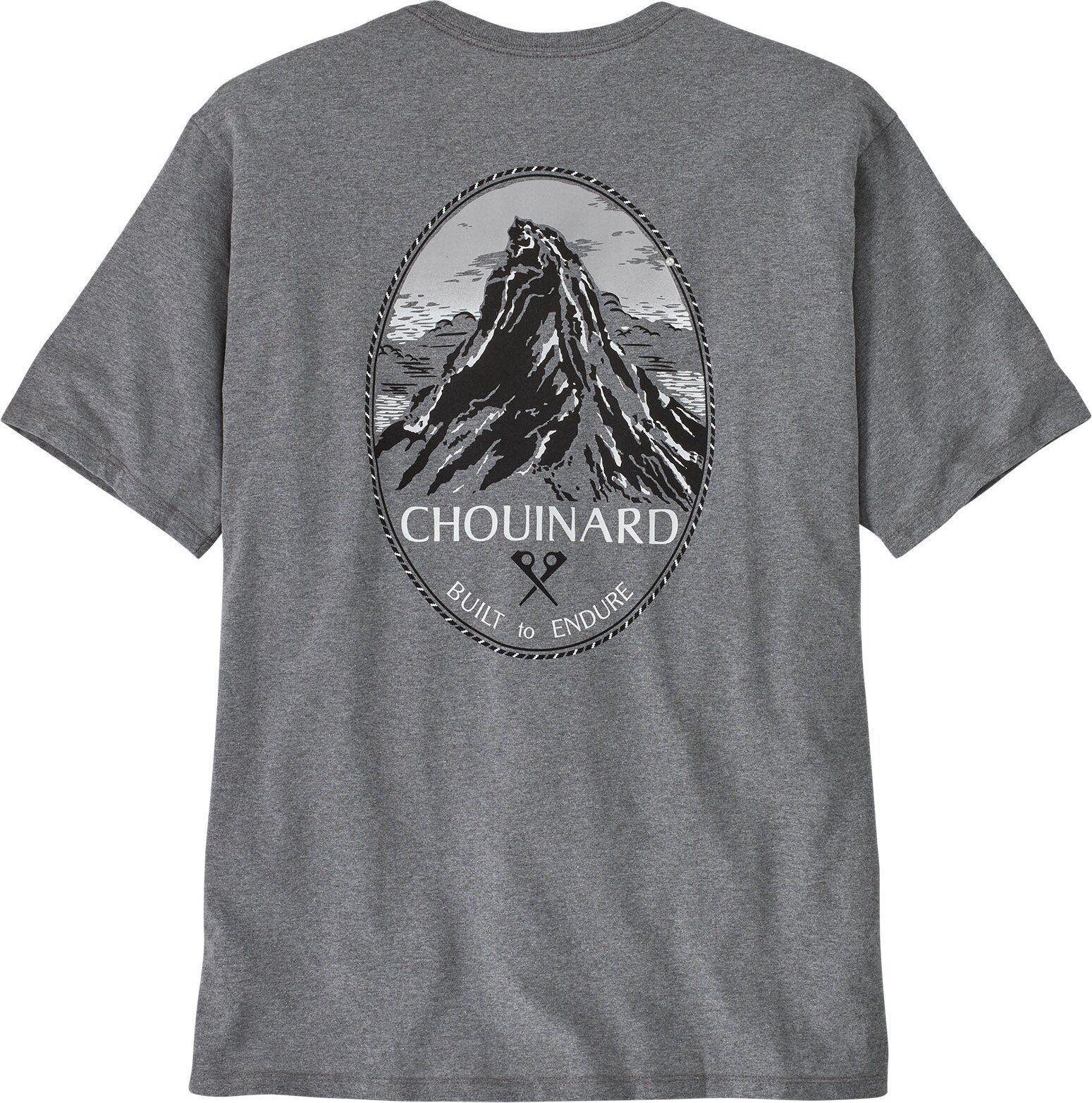 Patagonia Chouinard Crest Pocket Responsibili-Tee Mens Gravel Heather