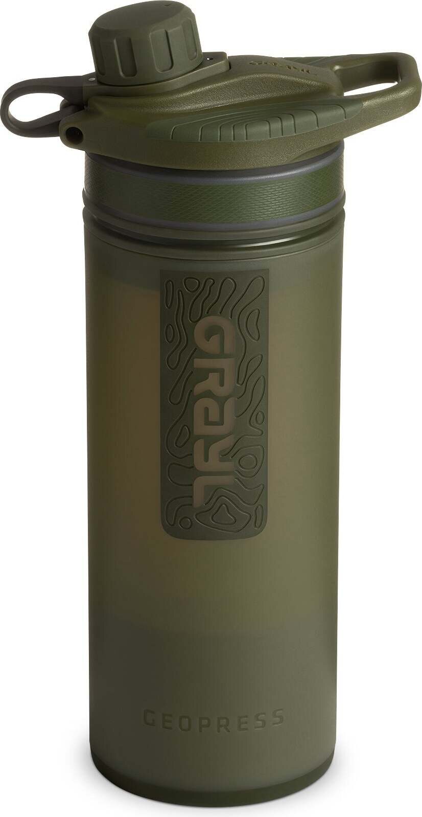 Grayl Geopress Purifier Bottle 710ml -vedenpuhdistin Olive Drag